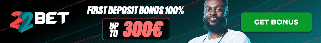 22Bet Free Bet with the promocode BESTBON